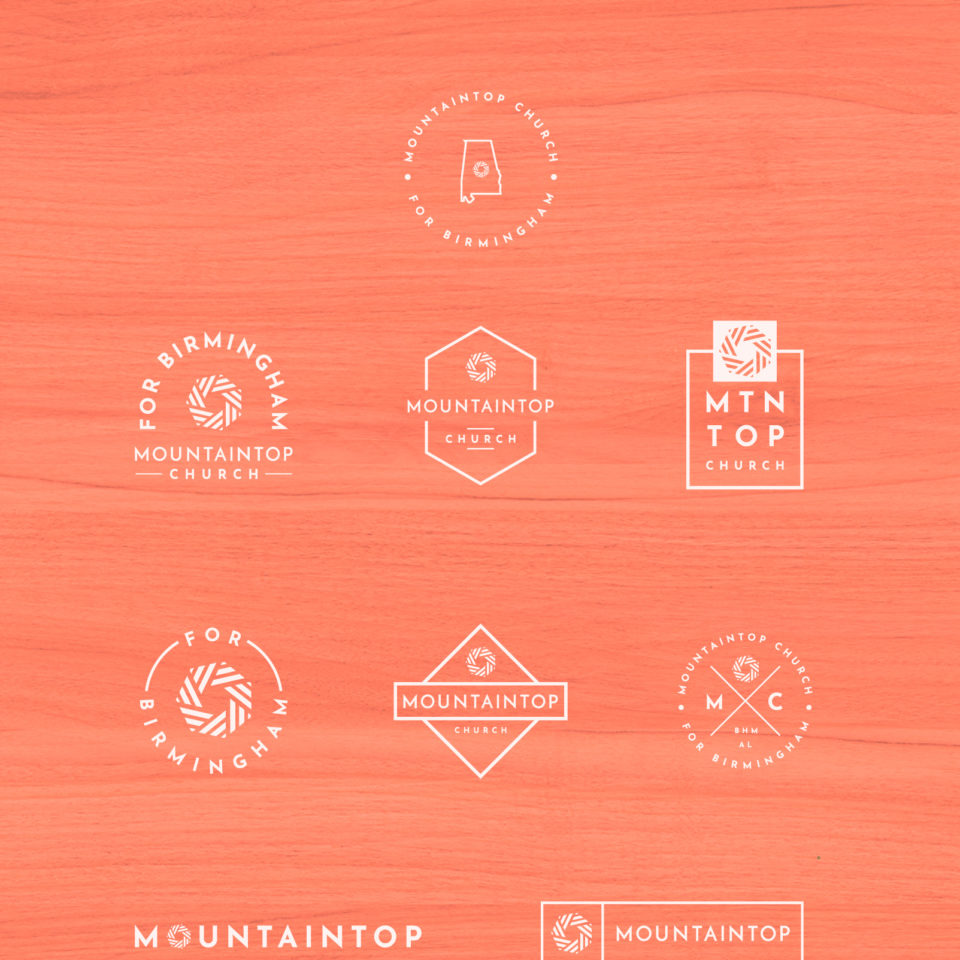 Mountaintop Church Logo Badges